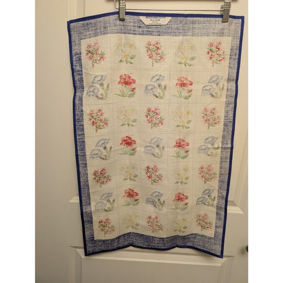 Irish Looms 100% Linen Tea Towel Hanging Decoration Flowers‎ Garden - Picture 5 of 6